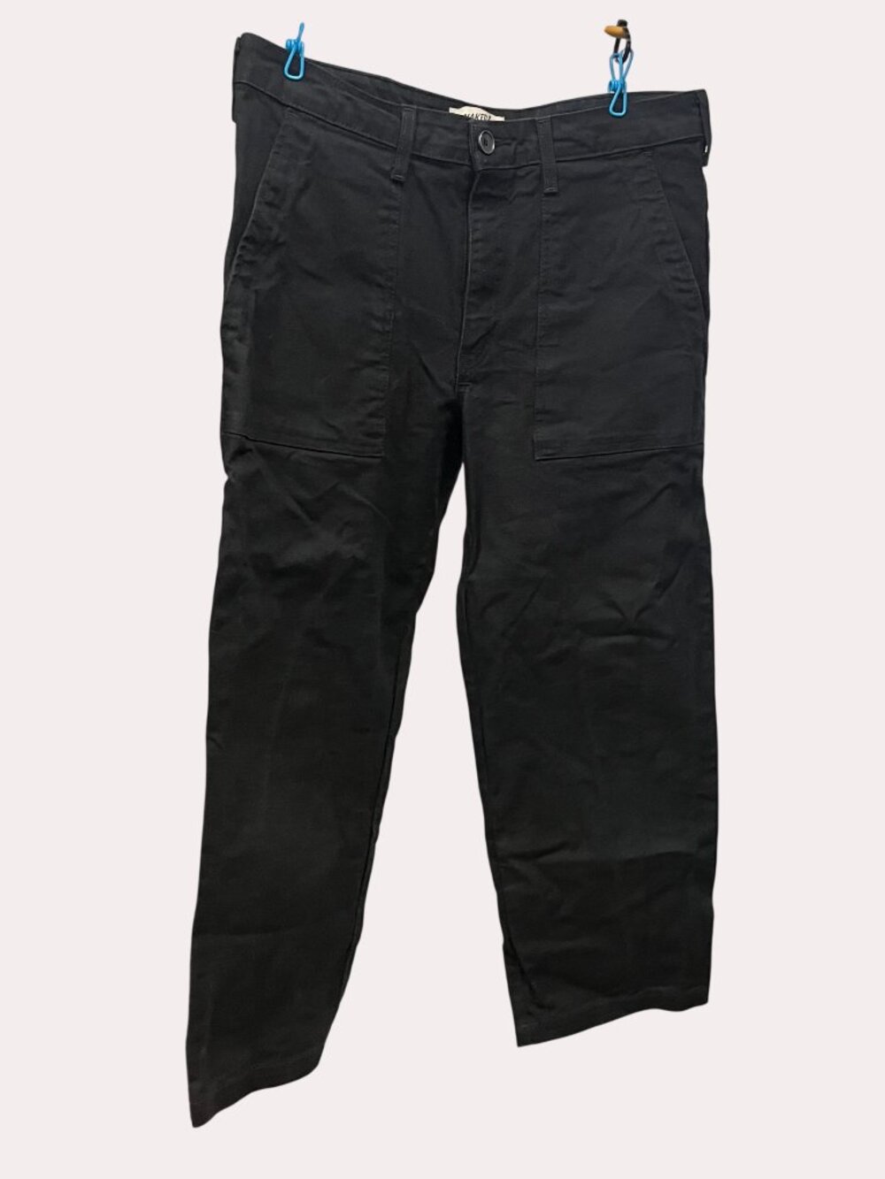 (Low inseam - cropped) Naked and Famous Canvas Work Pants - Size 33 - Black